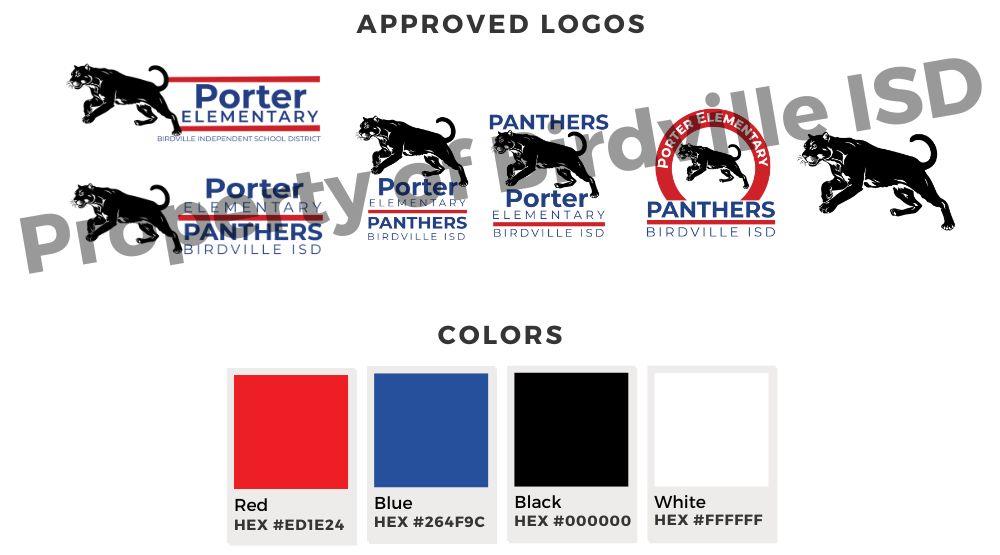 Birdville ISD logos and approved colors. Contact district for logos and details. 